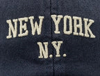 Top Baseball Caps for Women-Men Outdoor Baseball Hats New York Golf Sports Hat Curved-Brim UV Protection Navy