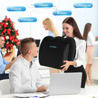 CloudBliss Seat Cushion, Office Chair Cushion,Car Seat Cushion, Lumbar Support Pillow for Office Chair, Back Support Memory Foam Pillow Coccyx Cushion for Tailbone & Sciatica Pain Relief,Black,X-Large