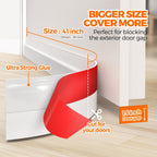 Door Draft Stopper Under Door Draft Blocker Insulator Doors Sweep Weather Stripping Noise Stopper Sheets, Rolls & Strips Strong Adhesive, White