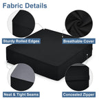 Shinnwa Gel Memory Foam Recliner Cushion for Elderly, Dual-Layer Foam Chair Pad, Extra Large Seat Cushion for Couch, Armchair, Wicker Chairs, Floor, 20 × 20 × 5in, Black