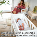 ParkistStar Wedge Pillow for Newborns Adjustable 45-Degree Provides Front and Back Support for a Comfortable Sleep Experience (White)