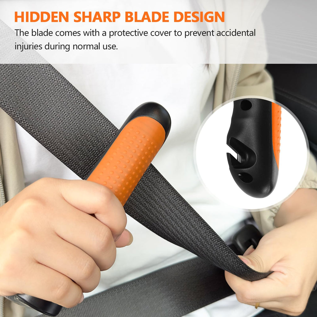 Kaiedos Car Door Handle for Elderly - 4 in 1 Auto Cane Portable Vehicle Support Handle Door Assist Bar, 2 Pack Car Handle Assist，Max Load: 500 Lbs, Anti-Slip Design (Orange)
