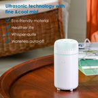 Car Diffuser Humidifier Aromatherapy Essential Oil Diffuser Car Air Freshener Diffuser USB Cool Mist Mini Portable Diffuser for Car Home Office Bedroom (White)