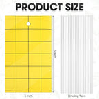 200 Pcs Yellow Sticky Trap for Gnats 3*5 Inch Sticky Fruit Fly Trap with Tie Dual-Side Plant Sticky Trap for Flying Insect Fungus Bugs Sticky Catcher Trap Sticky Flying Sticky Trap for Indoor Outdoor
