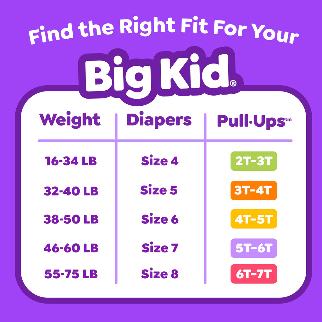 Pull-Ups Girls' Potty Training Pants, Size 3T-4T Training Underwear (32-40 lbs), 66 Count