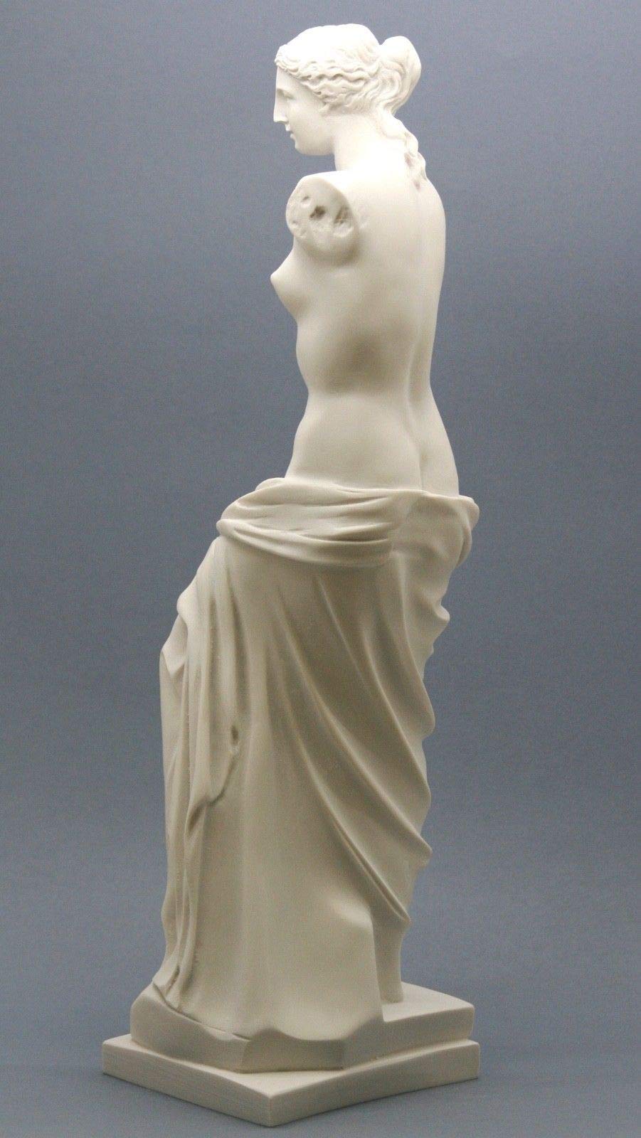 Aphrodite Venus De Milo Greek Goddess Cast Marble Statue Sculpture 15.55 inches