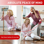CallToU Wireless Caregiver Pager Portable Alarms for Elderly Wrist Call Button Caregiver Alert Paging System Vibrate Pager with Digital Display Nurse Call Bell Help Button, Alert Button for Seniors