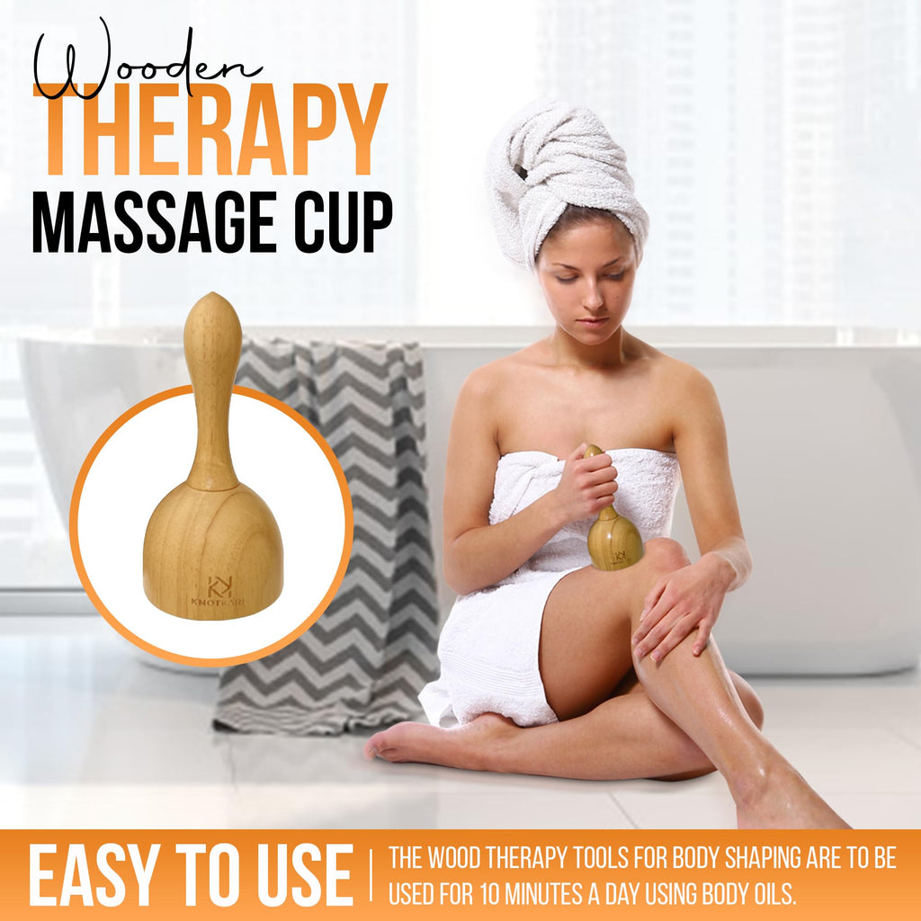 6pcs Wood Therapy Massage Tools Set-Easy to Use Maderoterapia Kit Professional-Cellulite Reduction-Muscle Pain Relief-Wooden Massage Roller Stick-Lymphatic Drainage-Body Therapy Tools-Body Sculpting