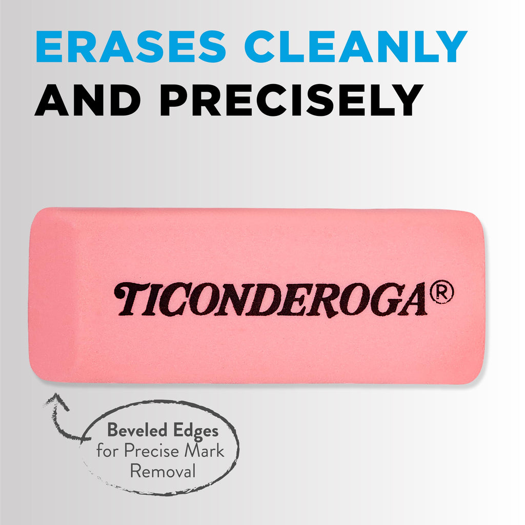 Wedge Erasers, Pink, 3 Count