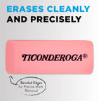 Wedge Erasers, Pink, 3 Count