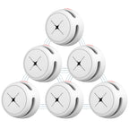 AEGISLINK Interlinked Smoke Detector, Smoke Alarm with Replaceable Battery, Wireless Interconnected Smoke Alarm, S-RF500 (RF Interlinked, 6-Pack)