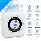 Carbon Monoxide Detectors, 3Pack 4-in-1 Natural Gas Leak Detector & Temperature/Humidity Monitor