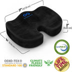 Everlasting Comfort Seat Cushion and Lumbar Support Pillow - Premium Memory Foam Office Chair Cushions for Enhanced Posture, Support, All-Day Comfort - Multi-Use for Car, Desk Chair, Gaming Chair