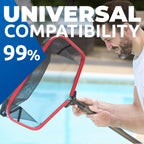 ProTuff 19" Fine Pool Net for PROS – “490 Promise” Unlimited Unconditional Replacement – Cleans 3X Faster Than Vacuum – Wide Pool Skimmer Net with Deep Bag for Easy Maintenance of Leaves, Bugs, Debris