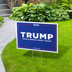 Trump Yard Sign 2024 Large, 24" x 18" Double-Sided Trump Campaign Yard Sign With Stake, MAGA Trump Yard Sign, Show Your Support, Decorate Your Lawn With Trump Campaign Yard Sign