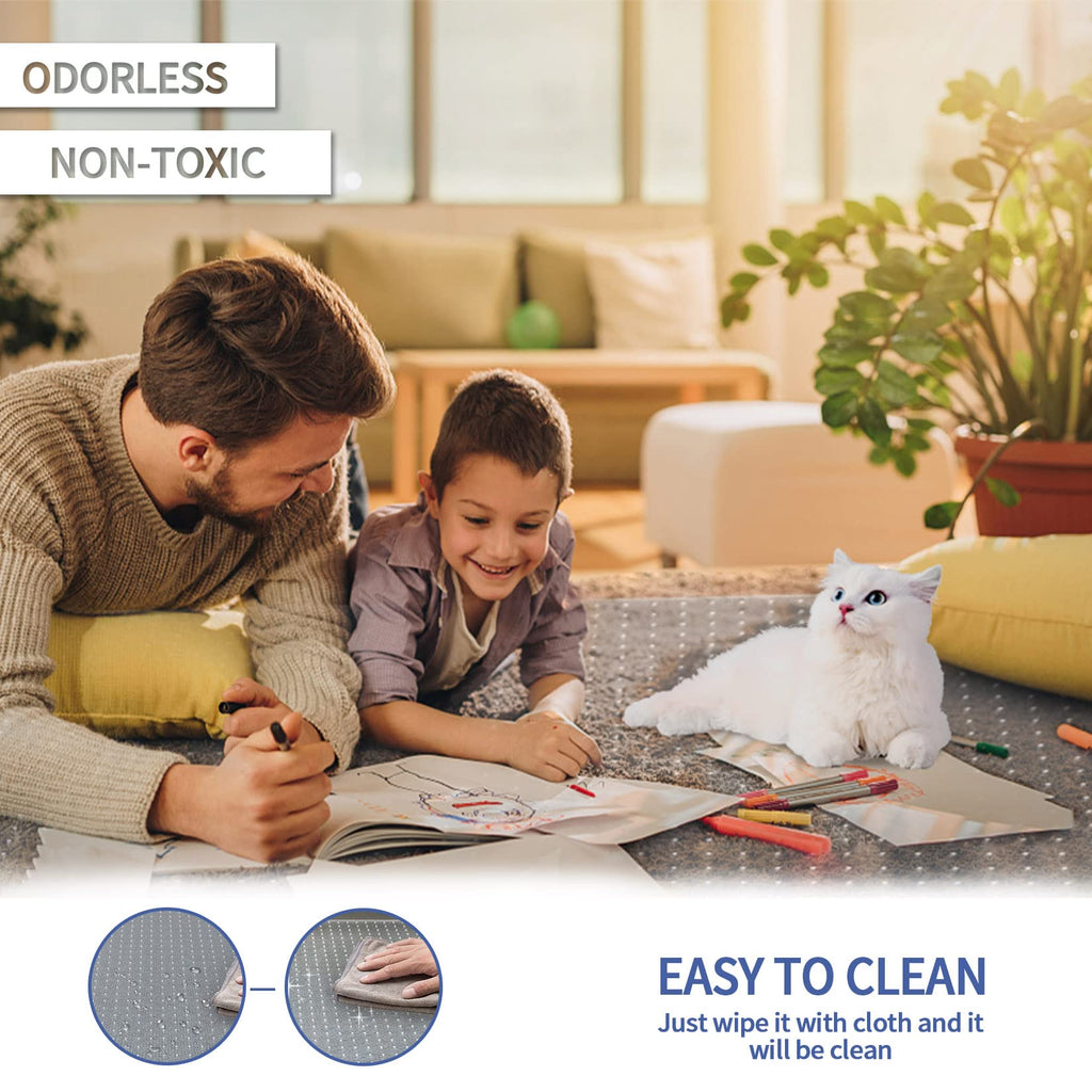 Amyracel Chair Mat for Carpet, 48" x 30" Clear Computer Desk Chair Mat for Low Pile Carpeted Floors, Easy Glide Plastic Floor Mat for Office Chair on Carpet Protection