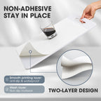 Drawer and Shelf Liner, Non-Slip Kitchen Cabinet Liners Non-Adhesive Thick Strong Grip Waterproof Washable Mats Protect Dresser Shelves Cupboard Bathroom Cabinets, White, 12 in X 10 FT