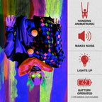 Haunted Hill Farm Animatronic Scary Upside Down Clown on Swing with Touch Activated Lights and Sound, Battery-Operated Indoor or Covered Outdoor Halloween Decoration