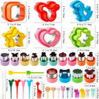 Sandwich Cutter for Kids Lunch 48 Pcs (LARGE), Nifogo Sandwich Maker, Cookie Cutters and Sealer Set, Bread Decruster, Dinosaur Mickey Heart Shape for Boys Girls