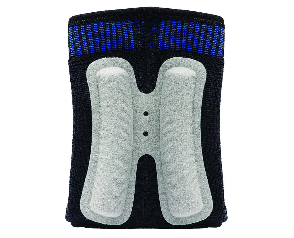 PRO-TEC ATHLETICS Achilles Sleeve with dual gel compression strips, Black/Blue, Large (3708)