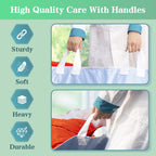MILDPLUS Washable Bed Pads with 6 Sturdy Handles 34”×36” Extra Large Reusable Underpads 4-Layers Leakproof Chucks Pads Washable for Incontinence (Green,1 Pack)