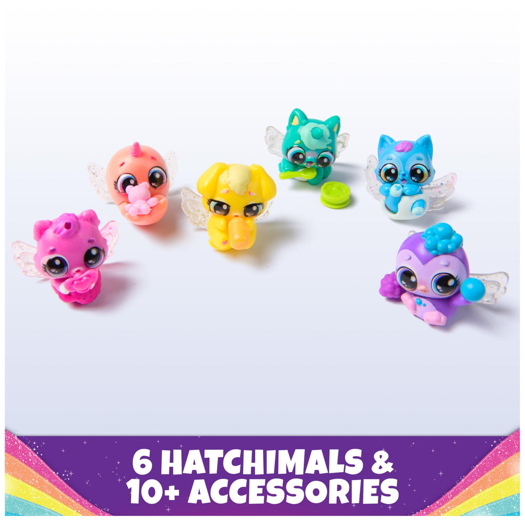 Hatchimals Alive, Rainbow Hatchery Toy with 6 Mini Figures in Color Reveal Eggs & 10+ Accessories, Kids Toys for Girls & Boys Ages 3+