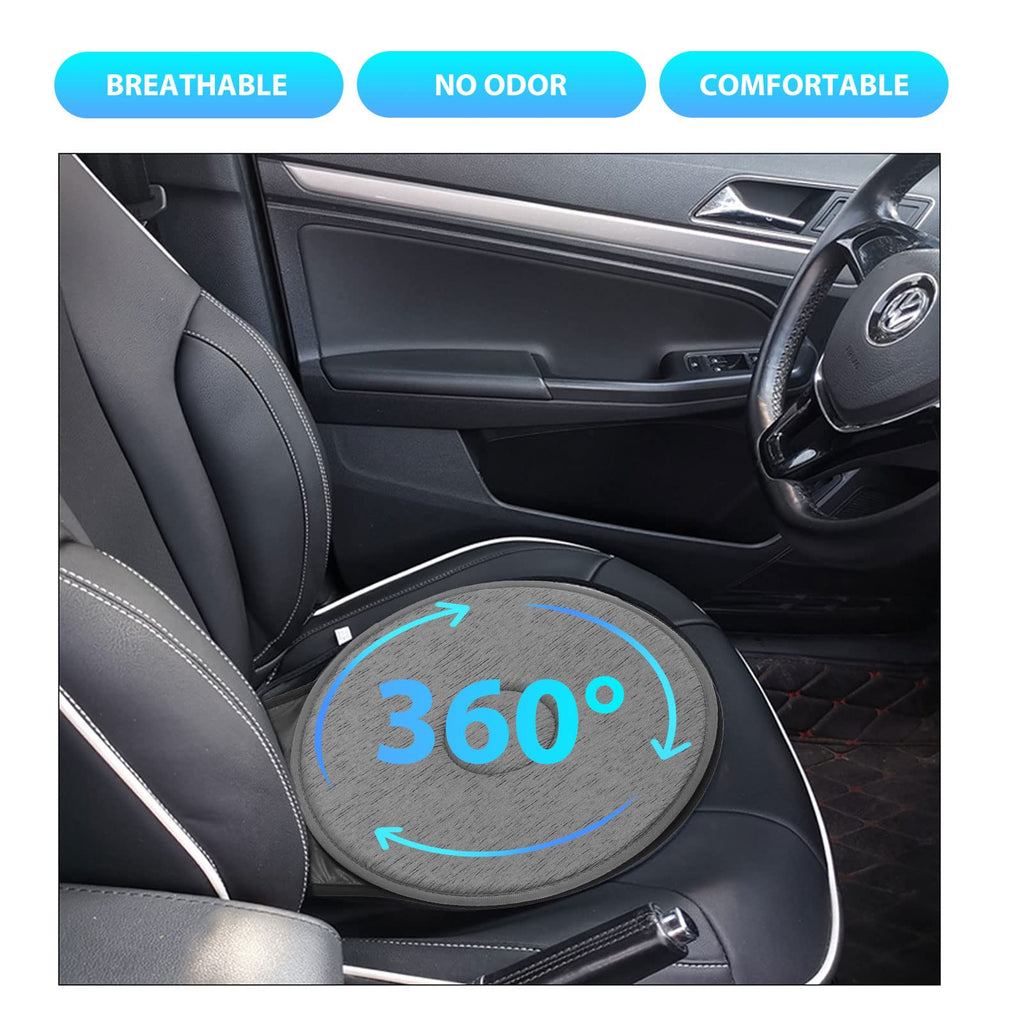 360 Rotating Seat Cushion for car, Swivel Car Seat Cushion for Elderly, Adult and Pregnant, Beneficial Comfortable Portable Transfer Aid, Non Slip, Ergonomic Design, 15.7 Inches in Diameter