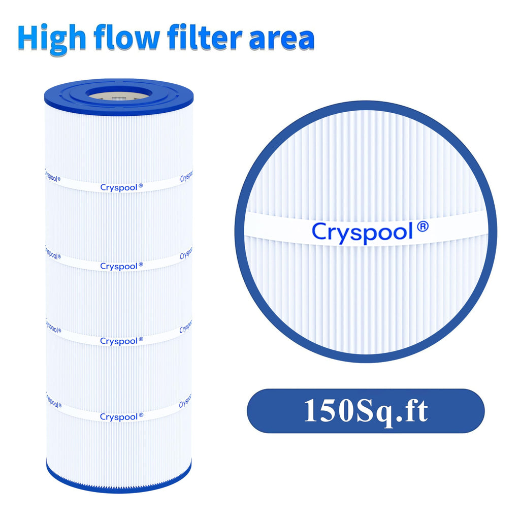 Cryspool® 08056 Filter Compatible with Jandy CS150, X-Stream CC1500, CCX1500RE, Pro Clean 150, PWWCT150, R0462300, PJANCS150, C-8414, FC-1287, 150 Sq. Ft Pool Filter Cartridge, 1 Pack
