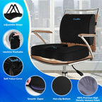 CloudBliss Seat Cushion, Office Chair Cushion,Car Seat Cushion, Lumbar Support Pillow for Office Chair, Back Support Memory Foam Pillow Coccyx Cushion for Tailbone & Sciatica Pain Relief,Black,X-Large