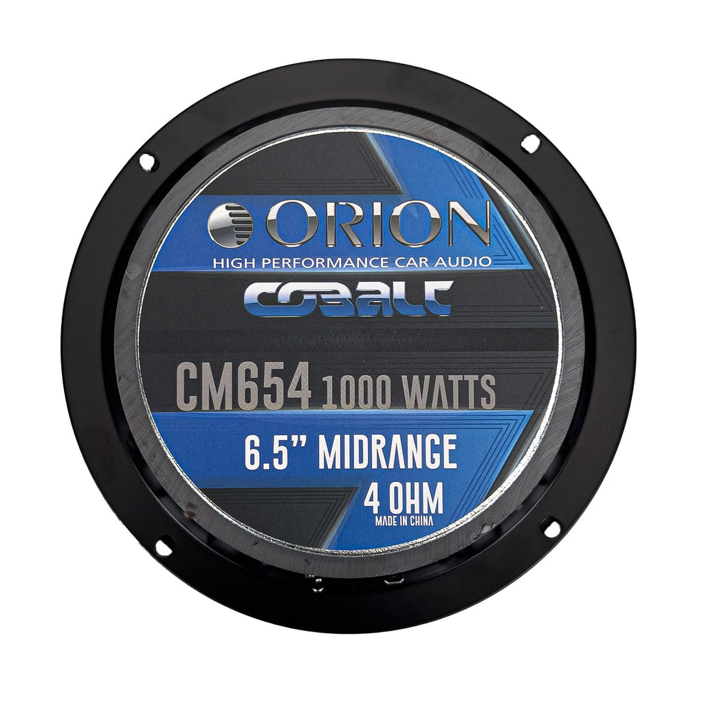 ORION Cobalt CM654 High Efficiency 6.5" Mid-Range Bullet Loudspeakers, 1000W Max Power, 250W RMS, 4 Ohm, 1.5" Voice Coil - Pro Car Audio Stereo, Midrange Speakers (Pair)