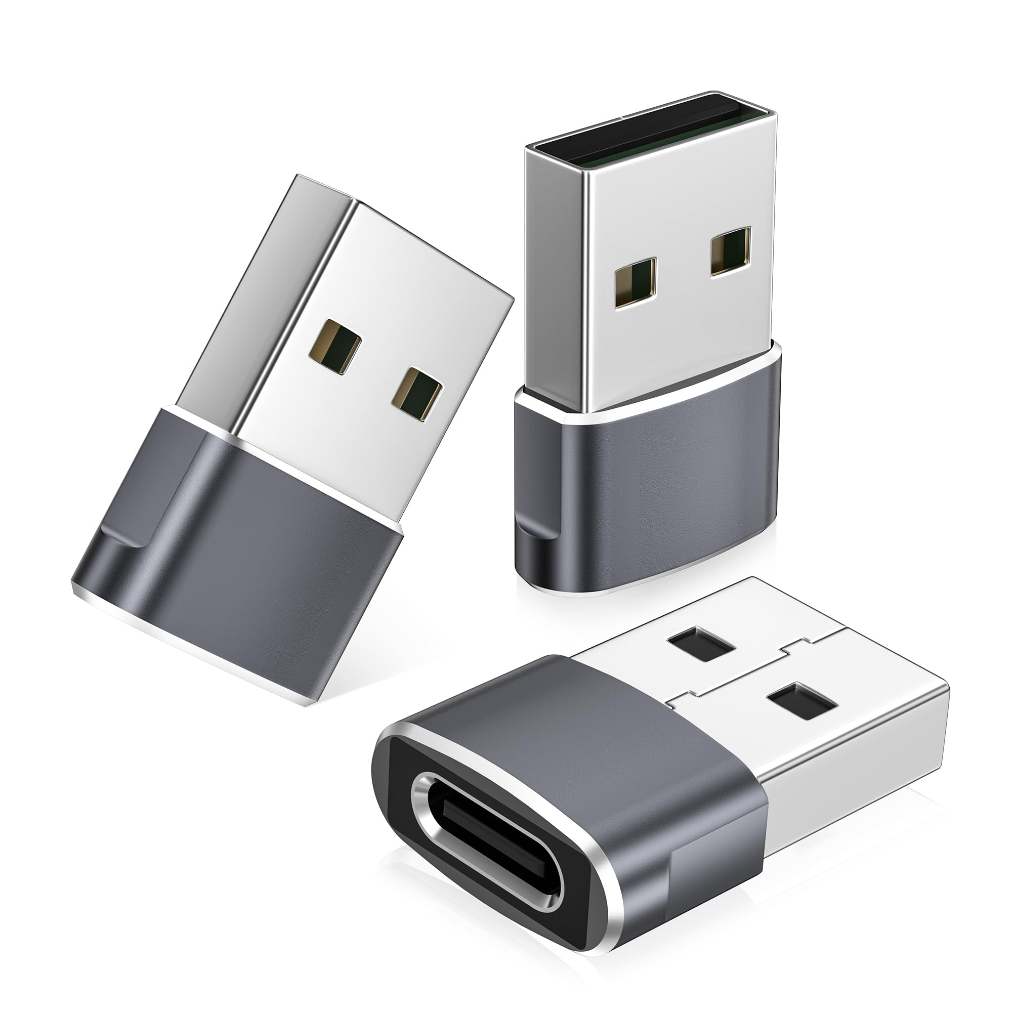 USB to USB C Adapter,USBC Female to USB A Male Adapter,Type C Converter Charger for iPhone 17 17e Pro Max,16 15,Apple Watch iWatch S11 S10 SE,AirPods 3,iPad mini Air,Samsung Galaxy S25 S26