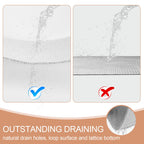 Joyhalo Shower Mats for Showers Anti Slip for Elderly, 47'' x 16'' Non Slip Bath Mat for Inside Shower, Bath Tub Mats for Bathroom Non Slip for Shower, PVC Loofah Bathroom Mats, White