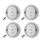Kidde Hardwired Smoke & Carbon Monoxide Detector, AA Battery Backup, Voice Alerts, Interconnectable, LED Warning Light Indicators, 4 Pack