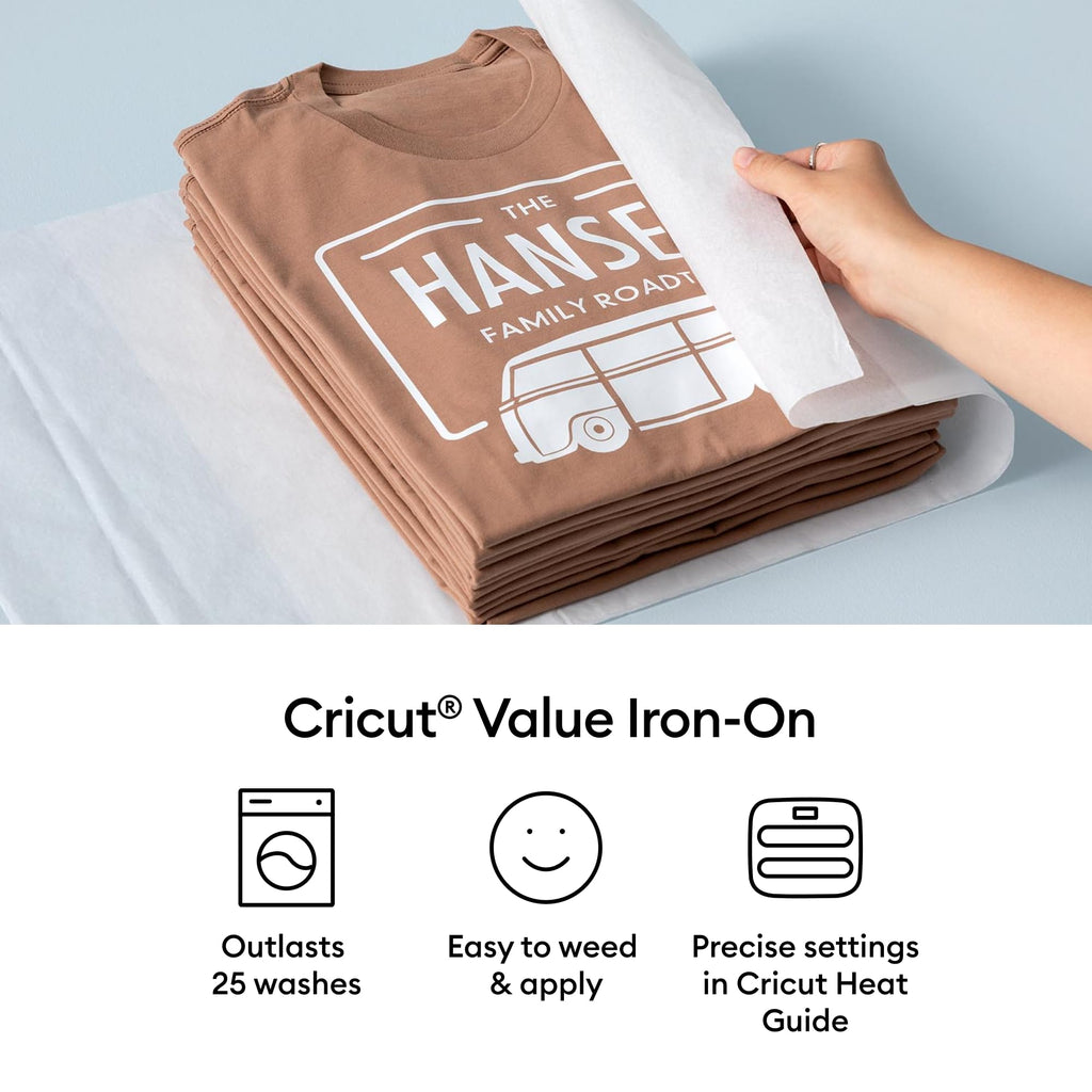 Cricut® Value Iron-On, Rainbow Sampler - 12 in x 12 in (20 ct)- HTV Heat Transfer Vinyl