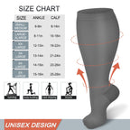 Diu Life 3 Pairs Plus Size Compression Socks for Women and Men Wide Calf Extra Knee High Support for Circulation
