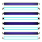 Qualirey 8 Pcs T8 Bug Zapper Replacement Bulbs, 10w Bug Zapper Bulb Lamp Tube for 20W Electronic Device, Replacement 13 Inch Length Fluorescent Tube for