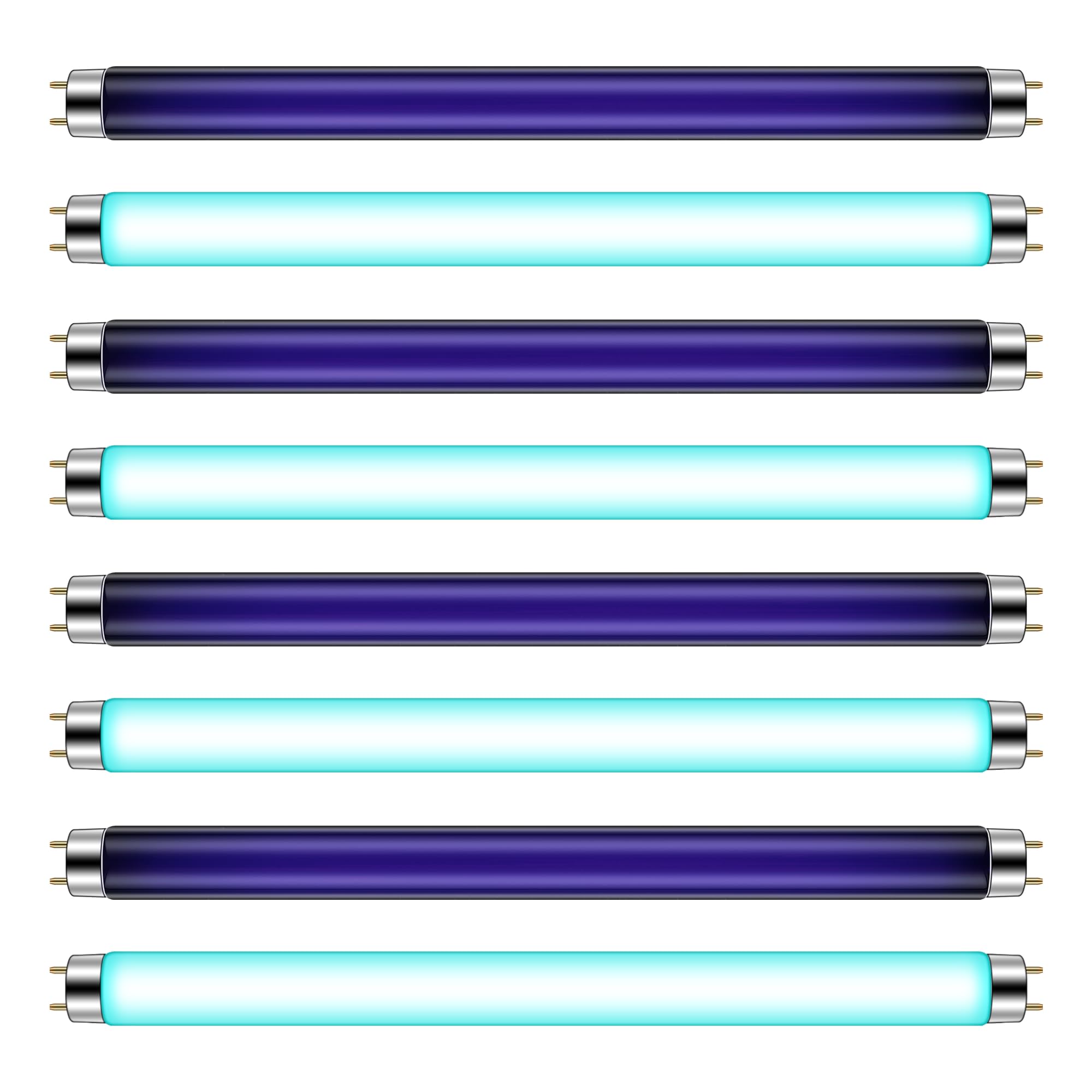 Qualirey 8 Pcs T8 Bug Zapper Replacement Bulbs, 10w Bug Zapper Bulb Lamp Tube for 20W Electronic Device, Replacement 13 Inch Length Fluorescent Tube for