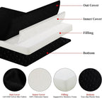 HOMBYS Memory Foam Recliner Cushion for Elderly, 4" Thickness Seat Cushion with Lumbar Support Pillow, Non-Slip & Supportive Chair Seat Cushion with Backrest, (Black, 22"x22"+13.8" Backrest)