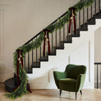 N&T NIETING 9FT Christmas Norfolk Pine Garland Real Touch Pine Artificial Garlands Faux Greenery Garland Winter Christmas Garland for Table Mantle Fireplace Indoor Outdoor Xmas Decorations (1 Pcs)