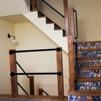 Purife 36 Inch Black No-Slip Stair Handrail Indoor, 3 FT Industrial Metal Stair Railing, Wall Mount Staircase Handrails, Outdoor Steps Railing, Deck Rails, Safety Grab Bar for Elderly & Kids