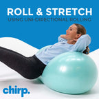 Chirp Cloud Peanut Mobility Ball for The Back, Physical Therapy Massage Ball for Adults, Exercise Balance Ball, Sensory Therapy Toys for Autistic & ADHD - 2 Pack (Mint 100x50cm, Black 60x30cm)