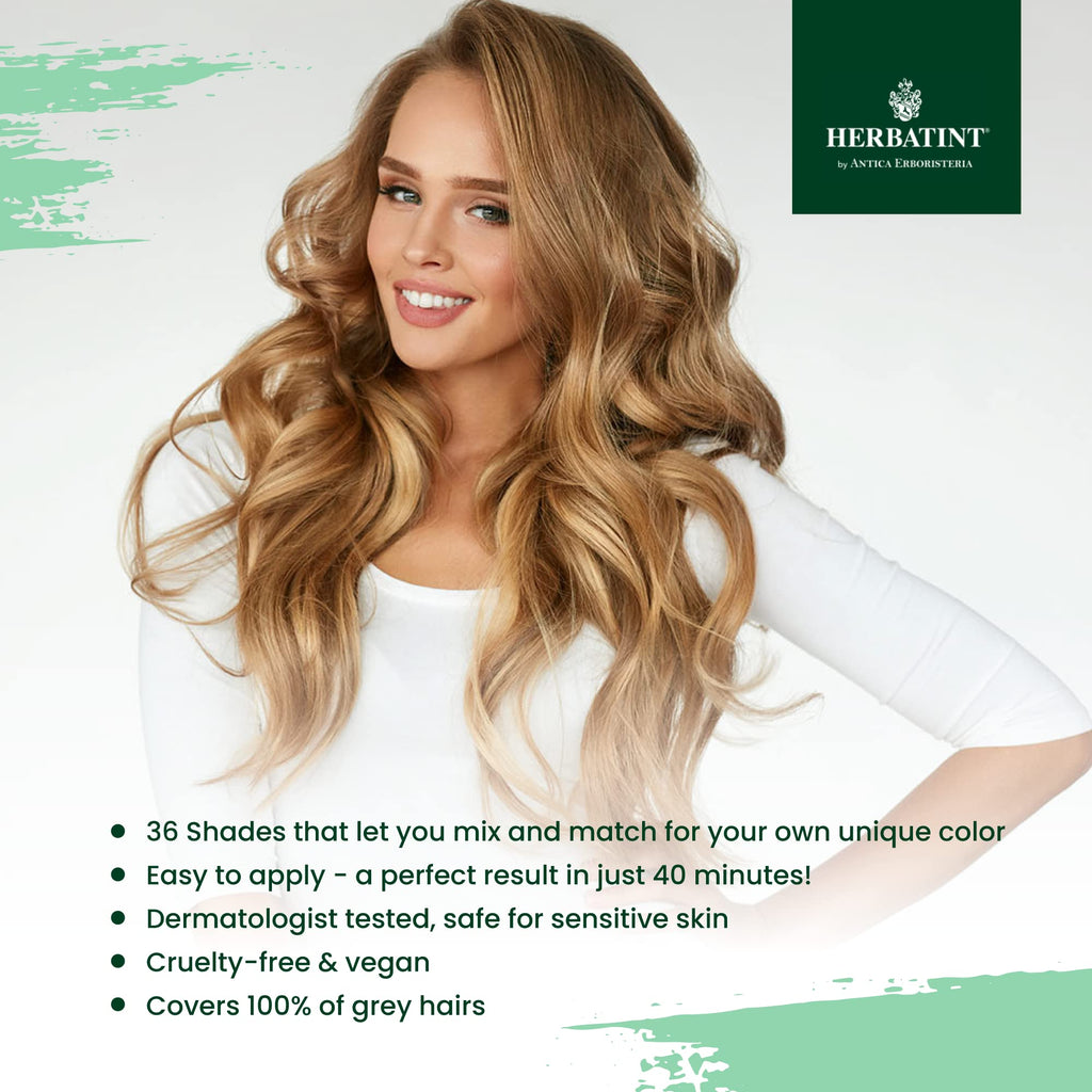Herbatint Permanent Haircolor Gel, 7N Blonde, Alcohol Free, Vegan, 100% Grey Coverage - 4.56 oz (3 Pack)