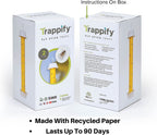 Trappify Hanging Fly Traps Outdoor: Fruit Fly Traps for Indoors | Fly Catcher, Gnat, Mosquito, & Flying Insect Catchers for Inside Home - Disposable Sticky Fly Trap for Indoor House Pest Control