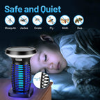 Jinyeda Bug Zapper Outdoor & Indoor, Solar Mosquito Zapper Waterproof, 3500 V Electric Fly Zapper Rechargeable, Cordless Mosquito Killer for Camping, Home, Patio, Kitchen