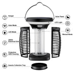 Jinyeda Bug Zapper Outdoor & Indoor, Solar Mosquito Zapper Waterproof, 3500 V Electric Fly Zapper Rechargeable, Cordless Mosquito Killer for Camping, Home, Patio, Kitchen