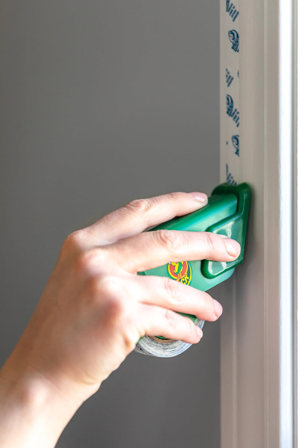 Duck Brand Window Kit Tape with Refillable Dispenser, Double-Sided Tape with Strong Adhesion for Use with Duck Brand Window Insulation Kit Tape, 0.5 Inches by 24 Feet, Green