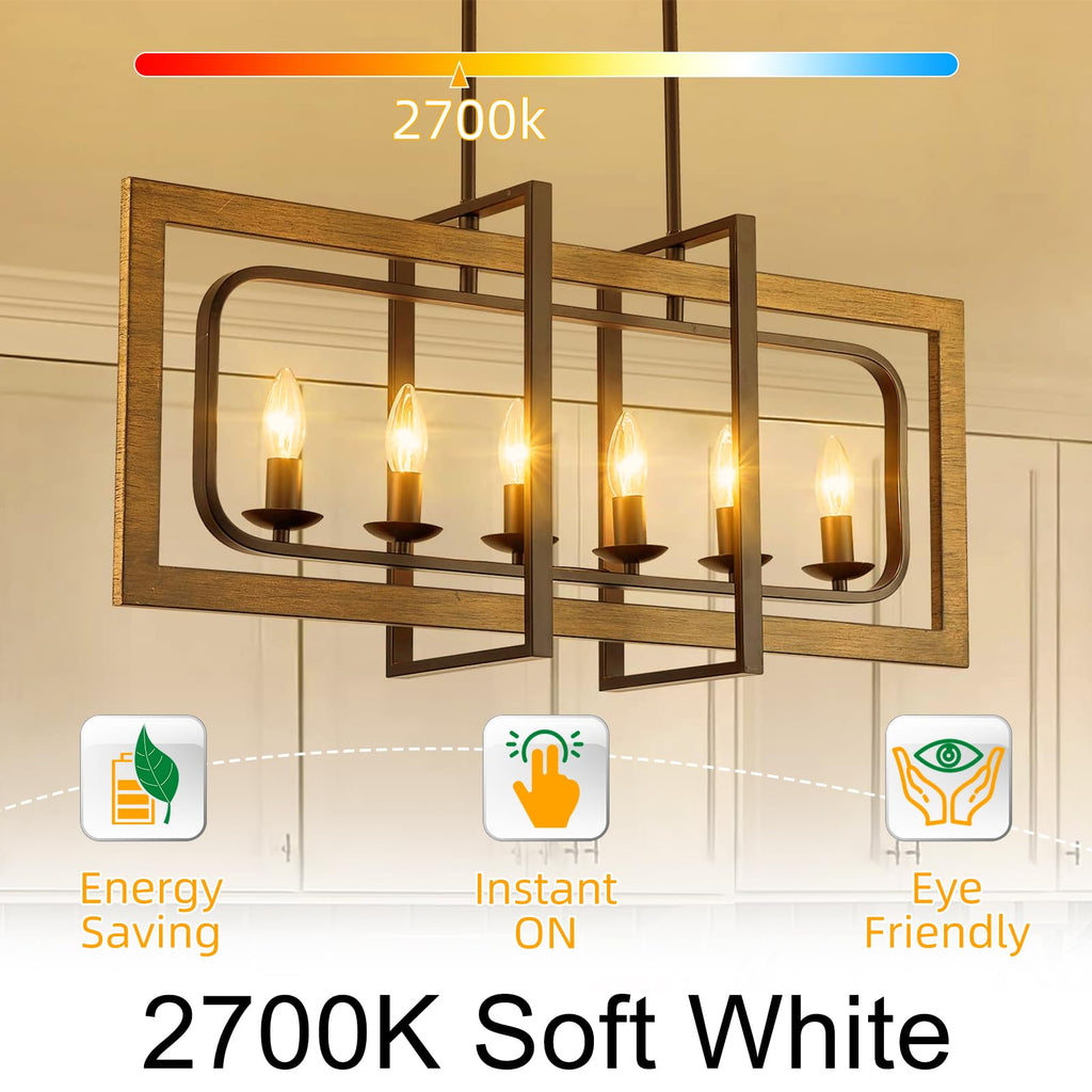 GvvooHome E12 Candelabra Bulb 40 watt Equivalent, E12 LED Bulb Dimmable Chandelier Light Bulbs, B10 Candle Light Bulbs 2700K Soft White, 90+CRI, 400LM, Clear Glass, 12 Pack