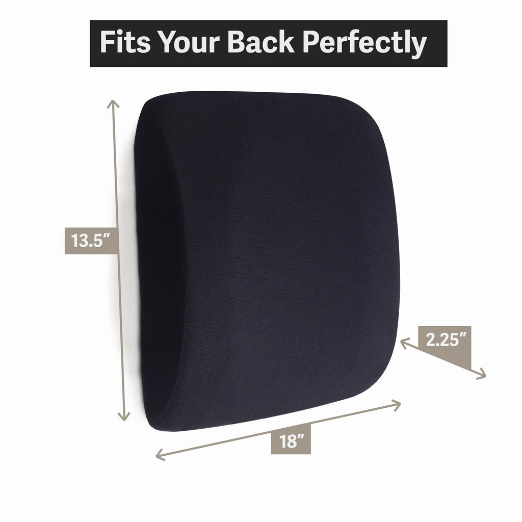 Elmara Wheelchair Seat Cushion Set – Relieve Back, Coccyx, Sciatica Pain – 18"x17"x4" Non-Slip Wheelchair Cushions for Pressure Relief, Wheel Chair Cushions for Seniors, Cushion for Wheelchair (Black)