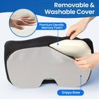 Benazcap Large Wheelchair Cushions,18"x17"x4.9"Inch Thick Memory Foam Seat Cushions for Office Chairs,Tailbone Pain Relief Cushion,Sciatica & Back Support,Office Chair Cushion & Car Seat Cushion,Black
