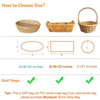 Morepack Extra Large Cellophane Bags for Gift Baskets 35x47 Inches, Jumbo Big Clear Cellophane Bags 20 Pieces